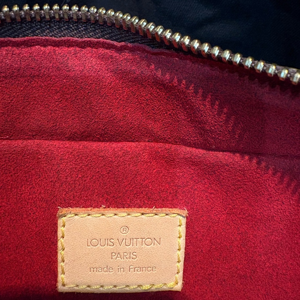 Louis Vuitton Monogram Canvas Shoulder Bag with Tan Leather Straps - Picture 7 of 16